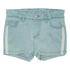 Short Mezclilla De Niña Con Cinta Macramé Pillin - Louicid