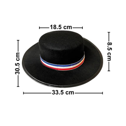 Sombrero Huaso Elegante Negro Niño Medidias - Louicid