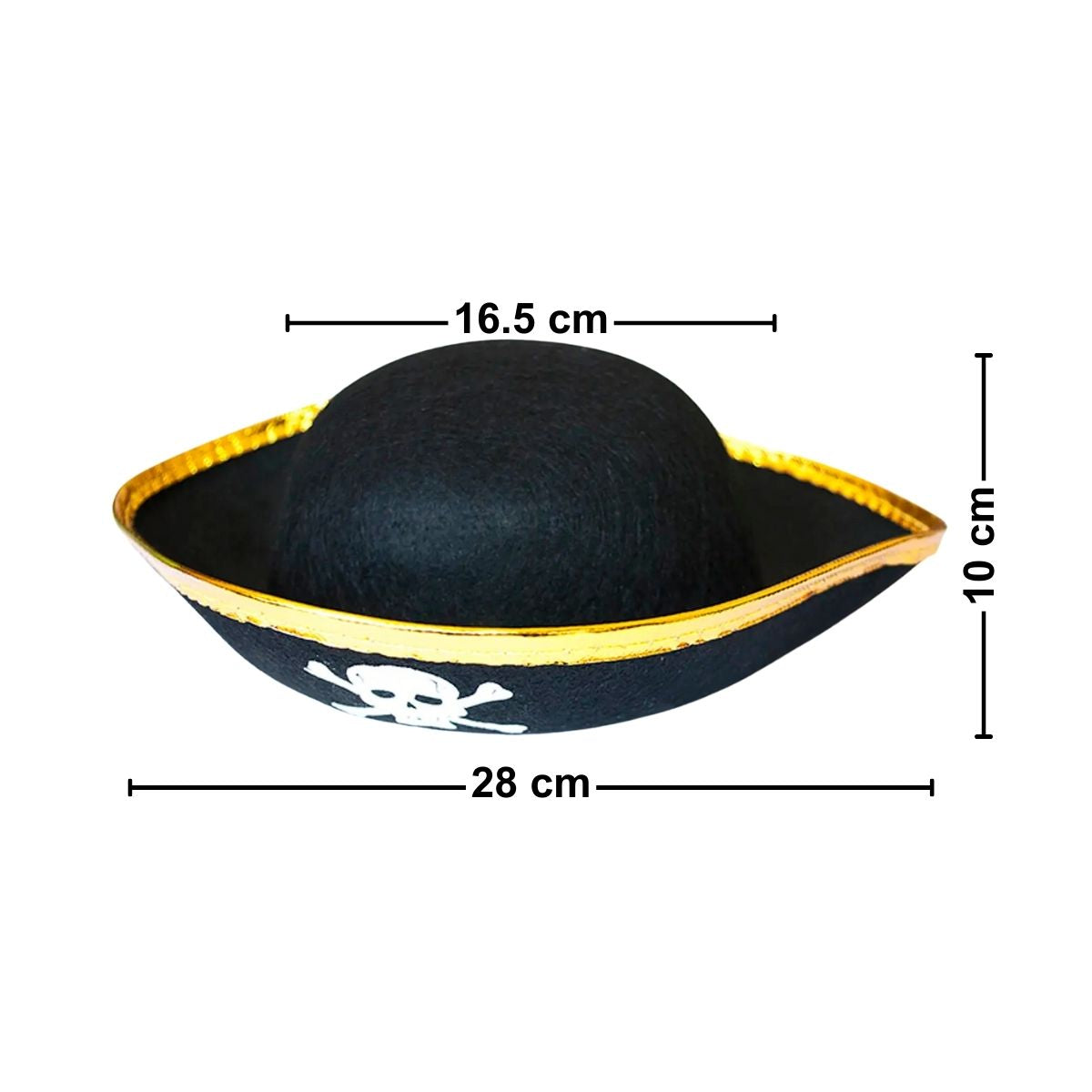 Sombrero Pirata 3 Puntas Niño Disfraz Halloween Medidas - Louicid