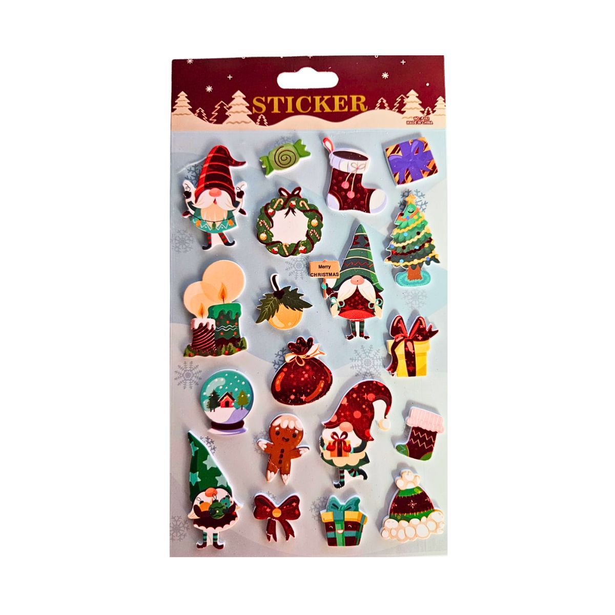 Sticker autoadhesivo Navideño Goma Eva Diseño 3 - Louicid