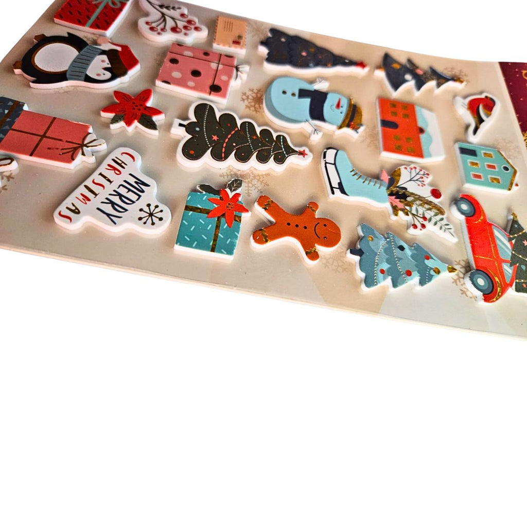 Sticker autoadhesivo Navideño Goma Eva Vista hortizontal - Louicid