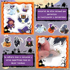 Stickers De Gel Halloween 6 Figuras Indicaciones - Louicid