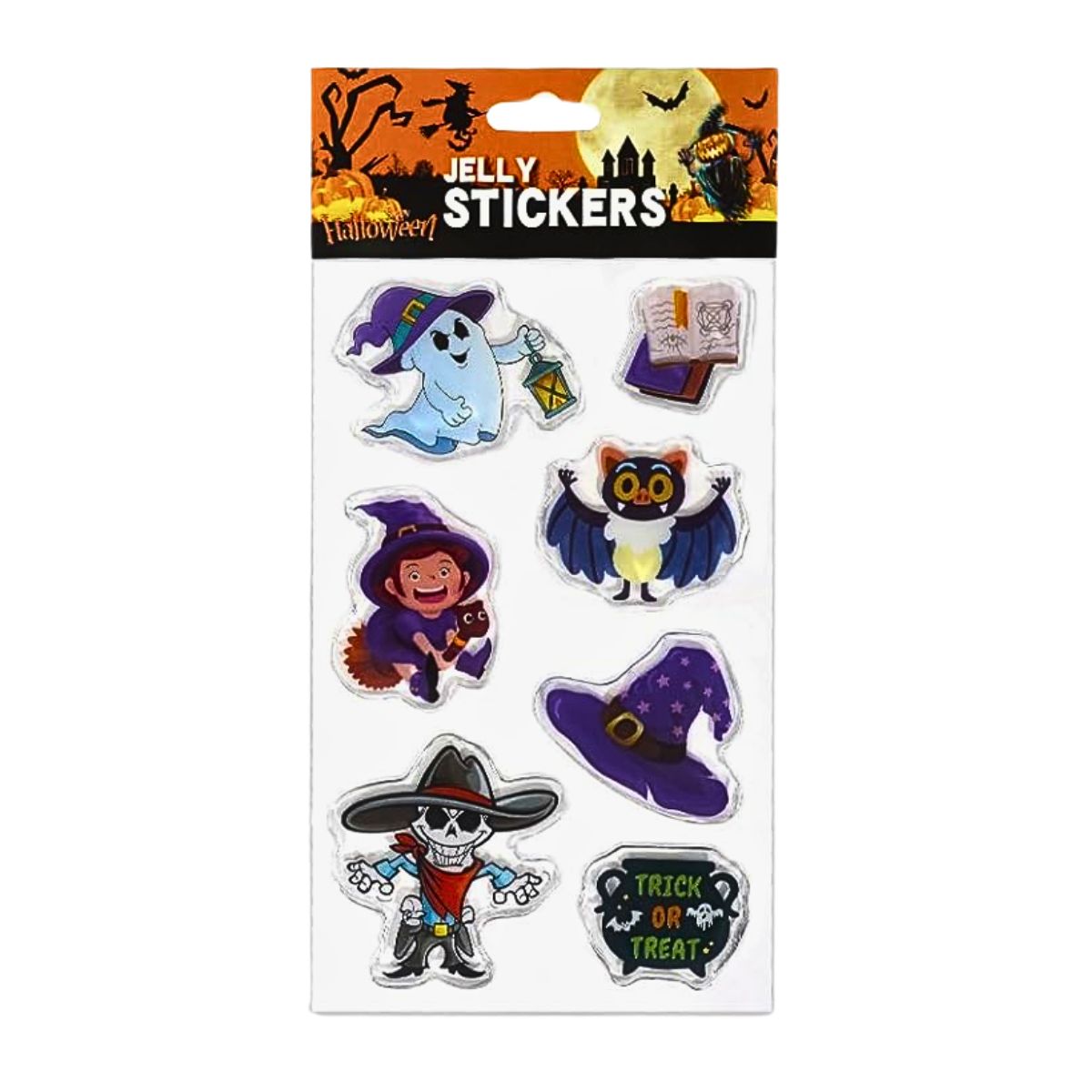 Stickers De Gel Halloween 6 Figuras Versión 5 - Louicid