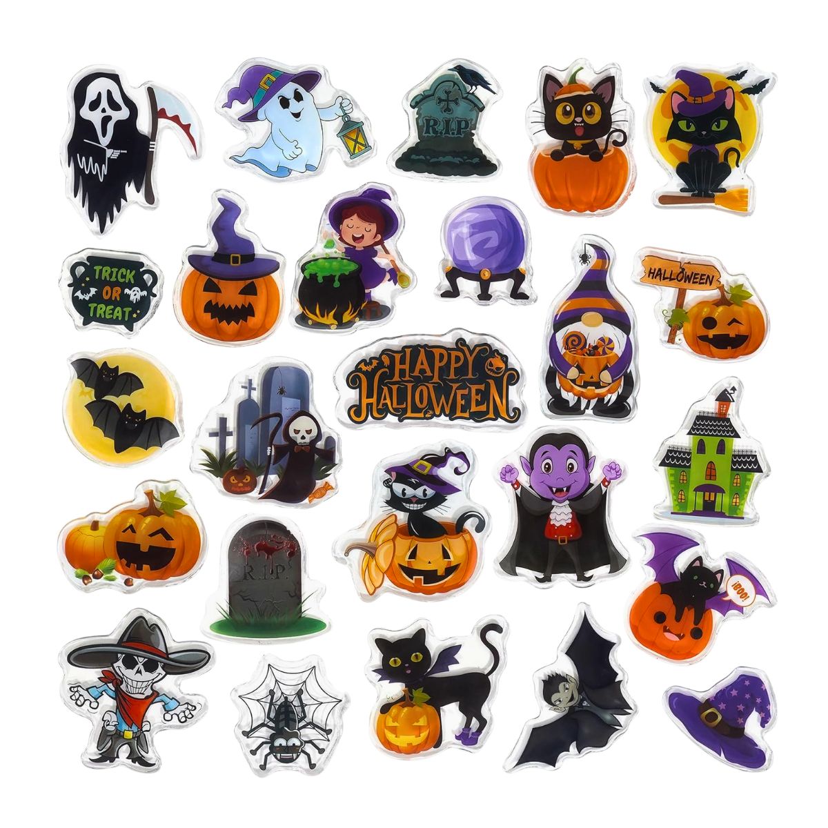 Stickers De Gel Halloween Muchas Figuras - Louicid