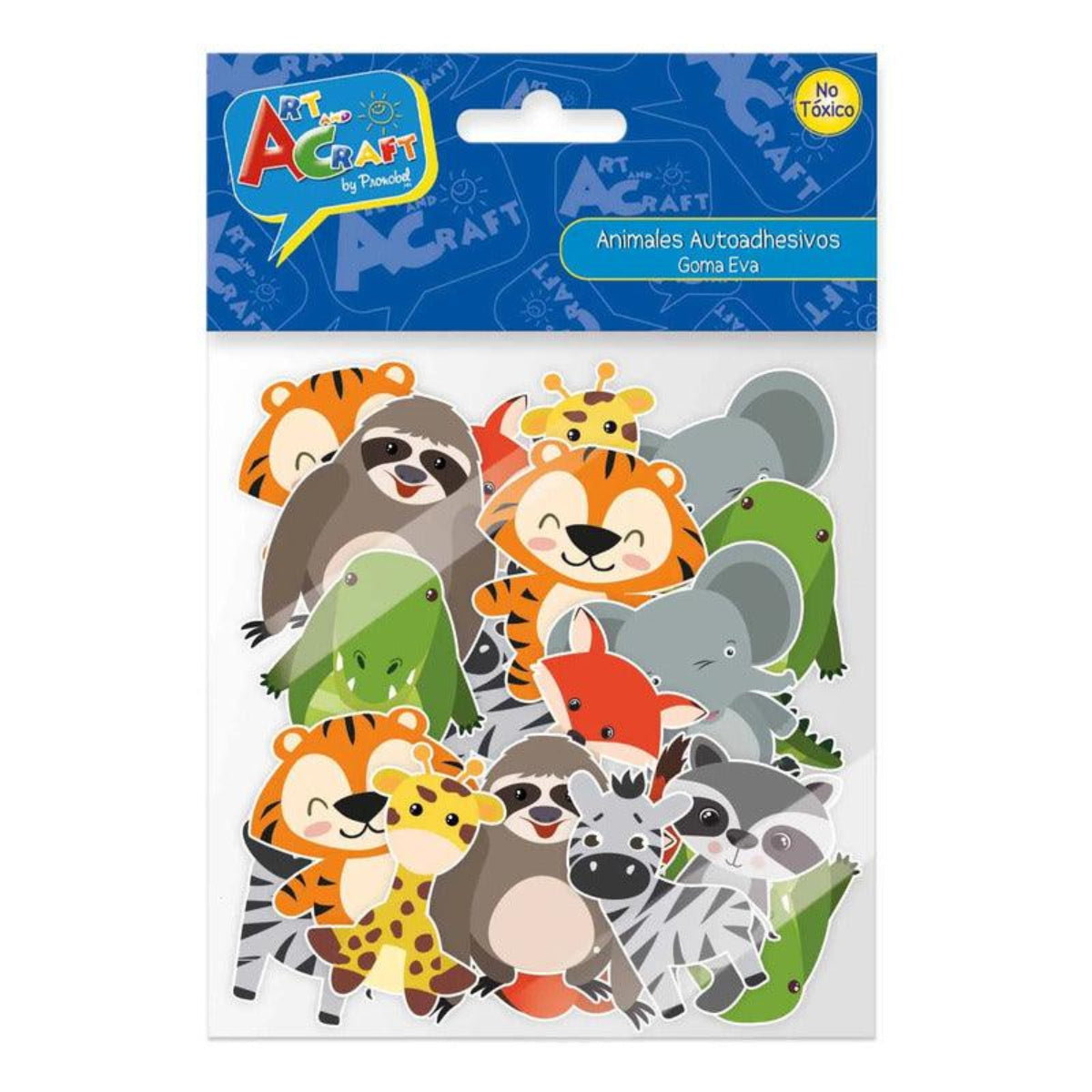 Stickers Figura Animales Goma Eva 48 Piezas Art And Craft - Louicid