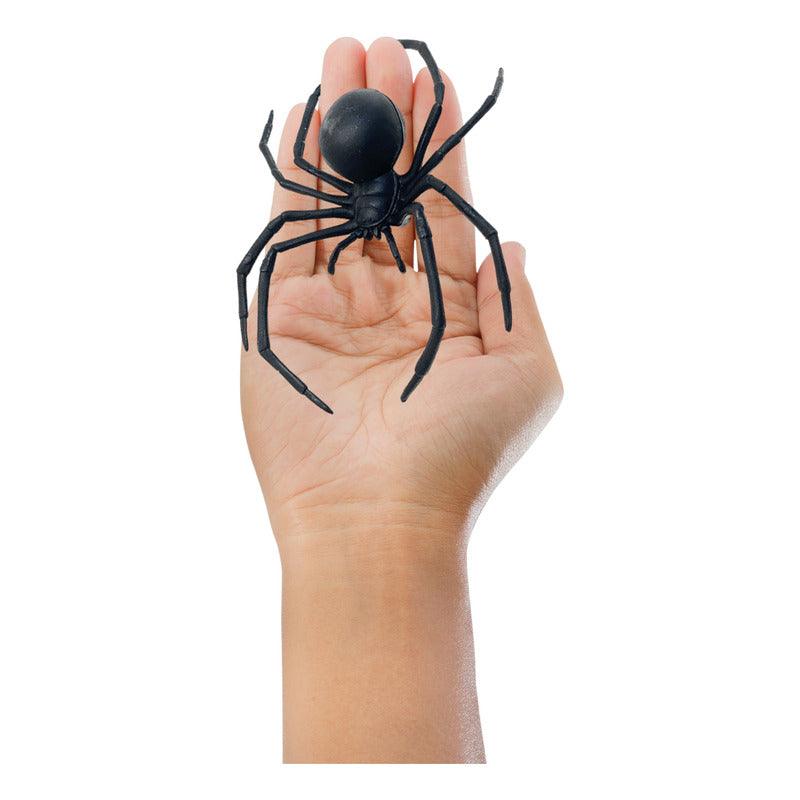 Araña Negra De 16cm Para Decoración Halloween - Louicid