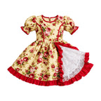 Traje Huasa Premium Niña Beige Maniqui Fiestas Patrias - Louicid