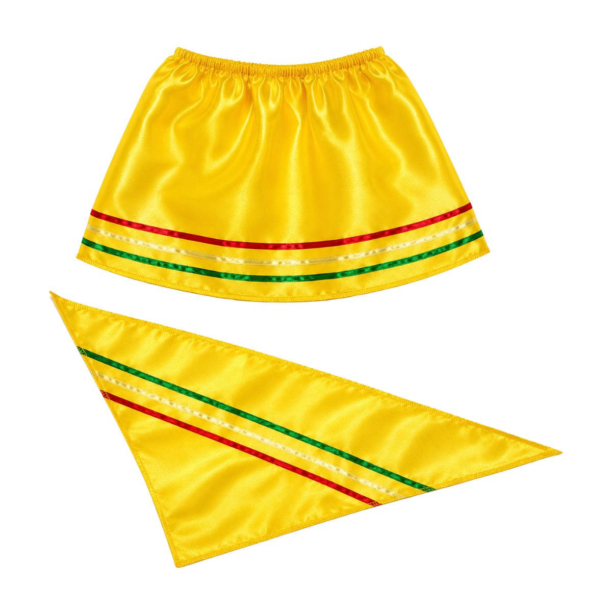 Traje Nortino Amarillo Niña 3 Piezas Falda y Pañuelo - Louicid
