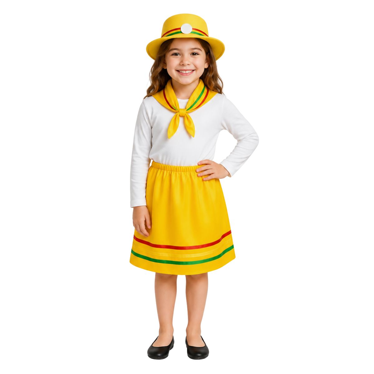 Traje Nortino Amarillo Niña 3 Piezas - Louicid
