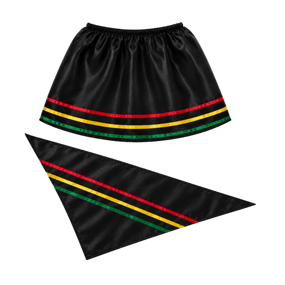 Traje Nortino Negro Niña 3 Piezas Falda y pañuelo - Louicid