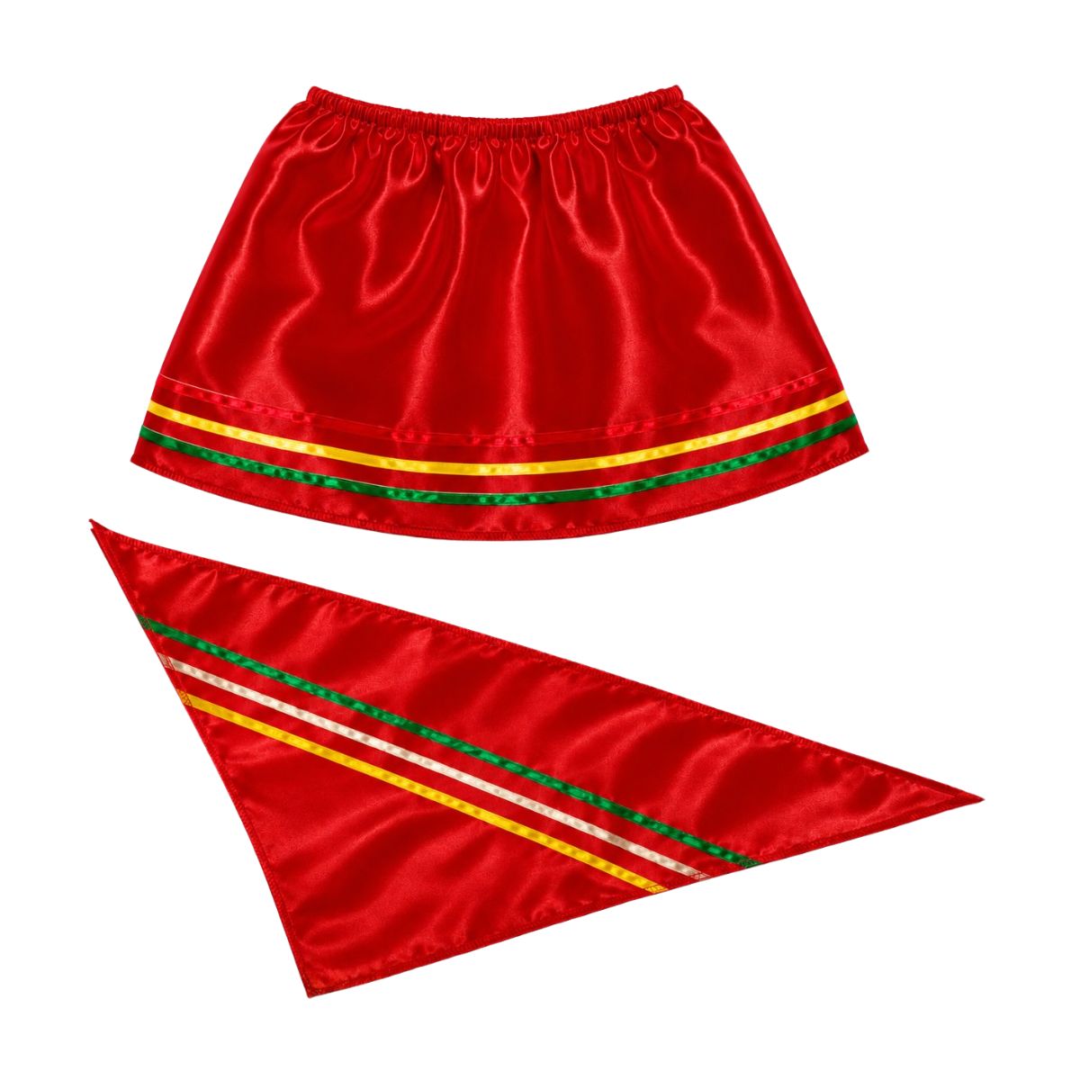 Traje Nortino Rojo Niña 3 Piezas Falda y Pañuelo - Louicid