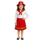 Traje Nortino Rojo Niña 3 Piezas - Louicid