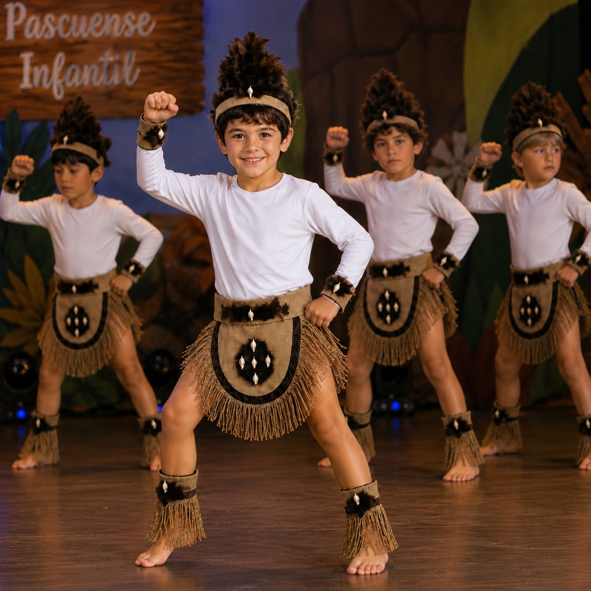 Traje Pascuense Niño Fiestas Patrias Actividades Escolares - Louicid
