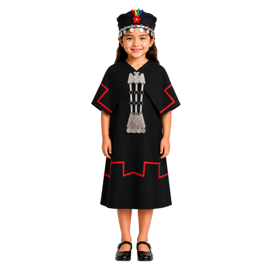 Traje Típico Mapuche Niña Con Accesorios - Louicid