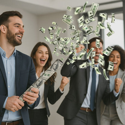 Tubo Cañón Lanza Confeti Dólar Fiesta Empresarial - Louicid