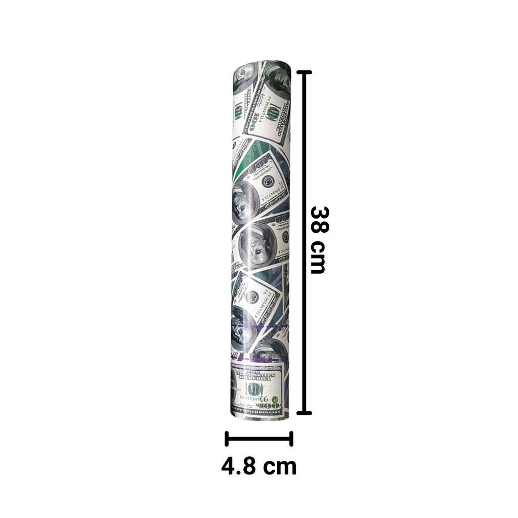 Tubo Cañón Lanza Confeti Exploción Dólar Medidas - Louicid