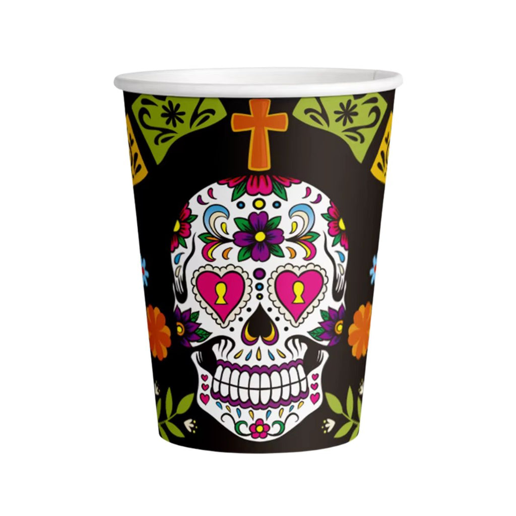 Vaso Papel Catrina 270cc Para Halloween Big Party - Louicid