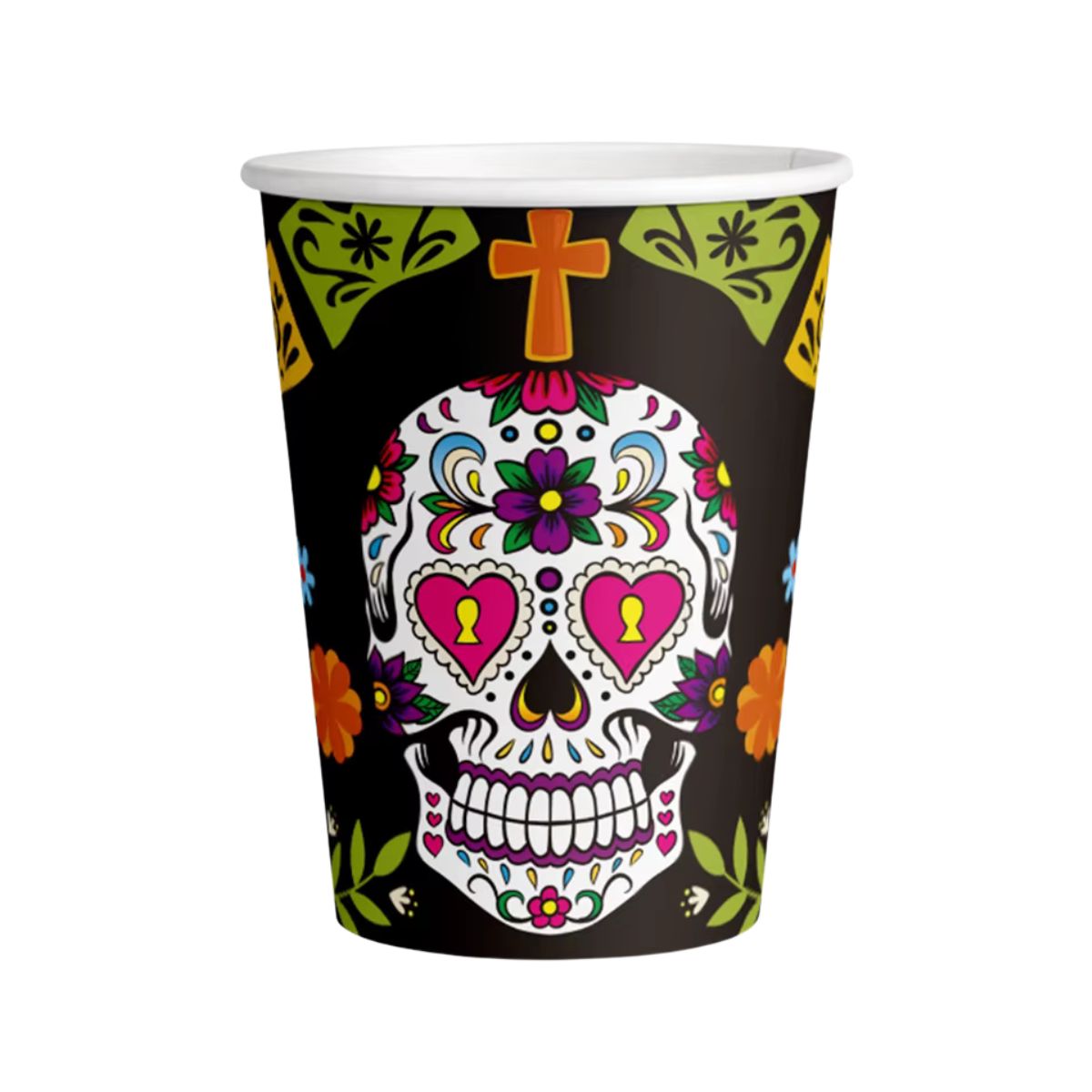 Vaso Papel Catrina 270cc Para Halloween Big Party - Louicid