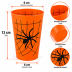 Vaso Plástico Halloween 500cc Naranja Medidas - Louicid