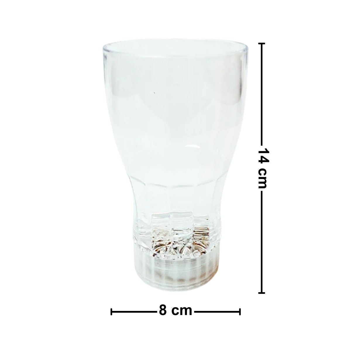 Vaso Plástico Luminoso Transparente 355cc Medida - Louicid