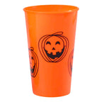 Vaso Plásticos Reutilizables 450ml Para Halloween Naranja - Louicid