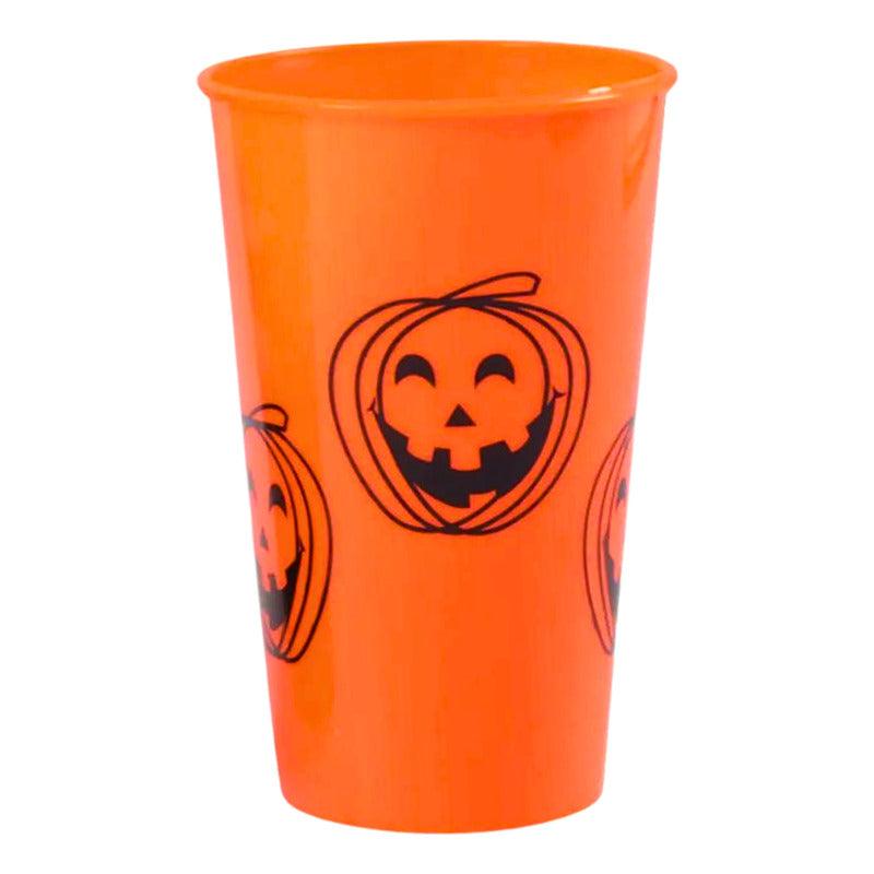 Vaso Plásticos Reutilizables 450ml Para Halloween Naranja - Louicid