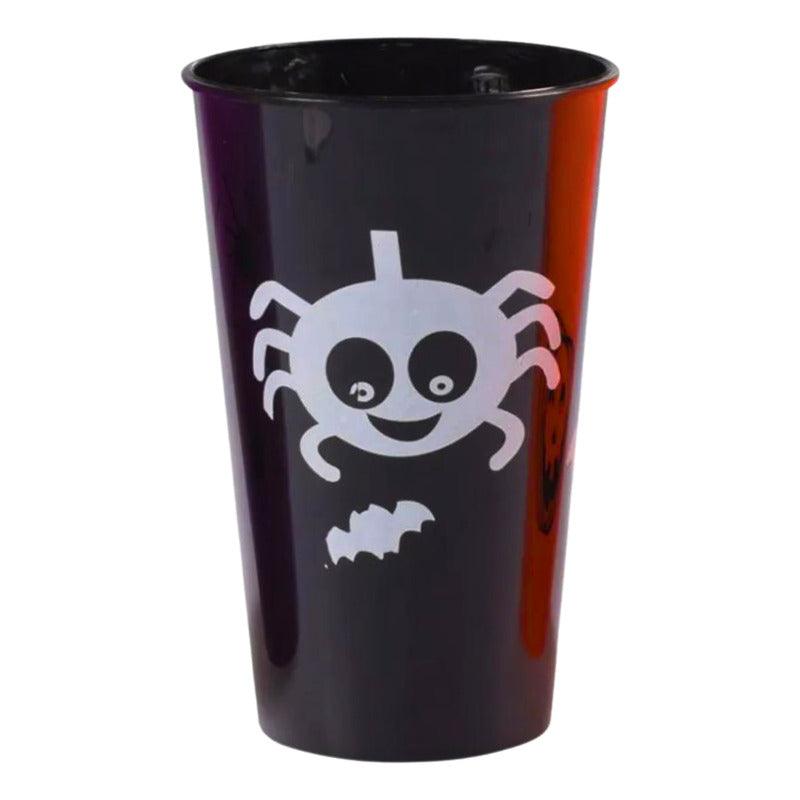 Vaso Plásticos Reutilizables 450ml Para Halloween Negro - Louicid