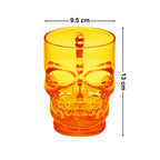 Vasos Plástico Calabera Shot 550cc 2pzas Medida Naranja - Louicid