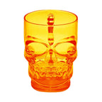 Vasos Plástico Calabera Shot 550cc 2pzas Naranja - Louicid