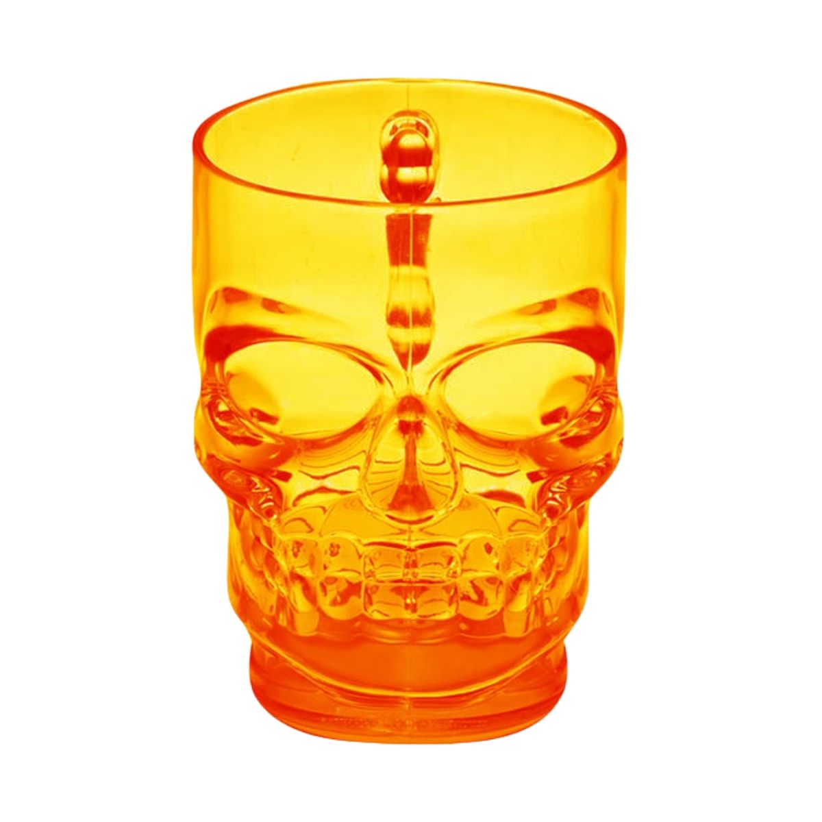 Vasos Plástico Calabera Shot 550cc 2pzas Naranja - Louicid