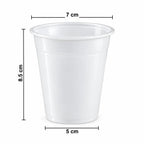 Vasos Plásticos 250cc Colores 25 Unidades Blanco Medida - Louicid