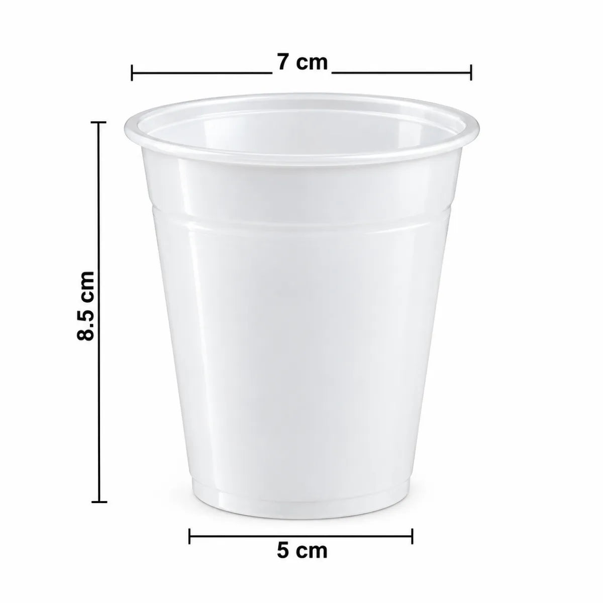 Vasos Plásticos 250cc Colores 25 Unidades Blanco Medida - Louicid