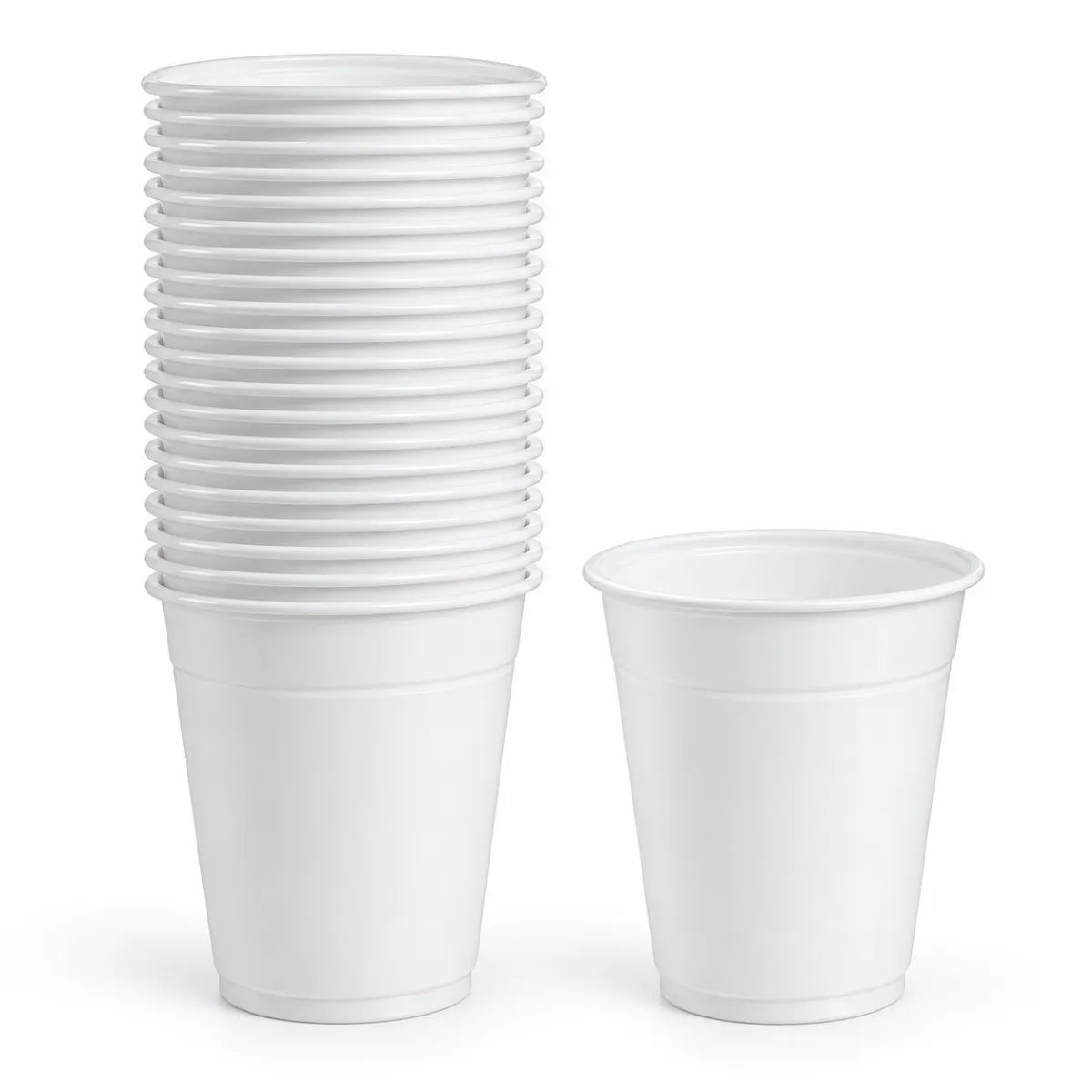 Vasos Plásticos 250cc Colores 25 Unidades blanco - Louicid