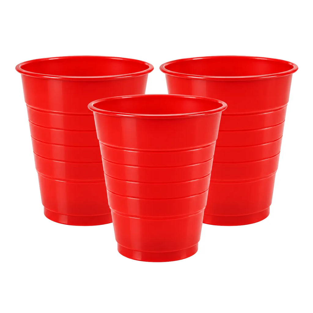 Vasos Plásticos 410cc Colores 10 Unidades Rojo - Louicid