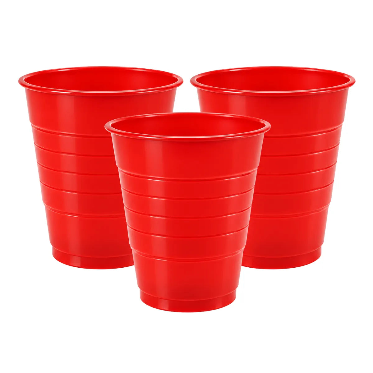 Vasos Plásticos 410cc Colores 10 Unidades Rojo - Louicid