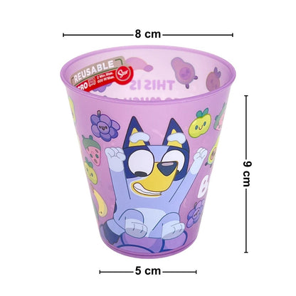 Vasos Plásticos Reutilizables Bluey 4pzas Medidas - Louicid