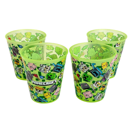 Vasos Plásticos Reutilizables Minecraft 4pzas - Louicid