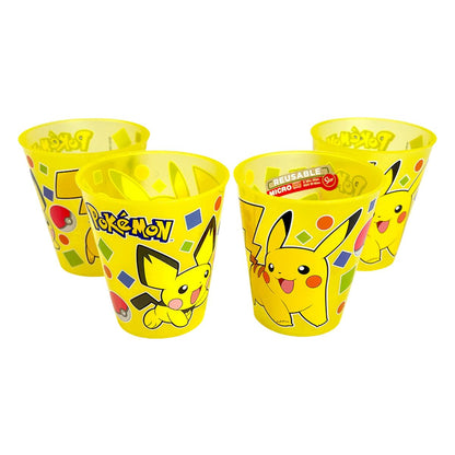 Vasos Plásticos Reutilizables Pokemon 4pzas - Louicid