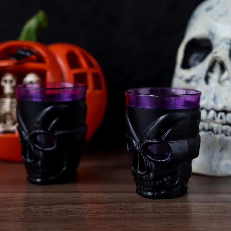 Vaso Shot Calavera Con Luz Led 50ml Para Noche De Halloween - Louicid