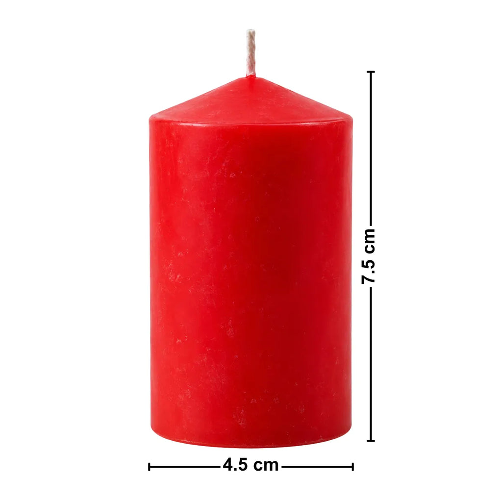 Vela Aromática Frutilla Cilíndrica 100g Rojo Medidas - Louicid