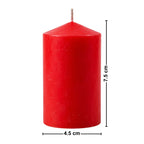 Vela Aromática Frutilla Cilíndrica 100g Rojo Medidas - Louicid