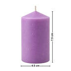 Vela Aromática Lavanda Cilíndrica 100g Lila Medidas - Louicid