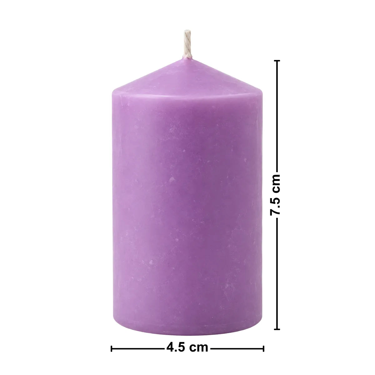 Vela Aromática Lavanda Cilíndrica 100g Lila Medidas - Louicid