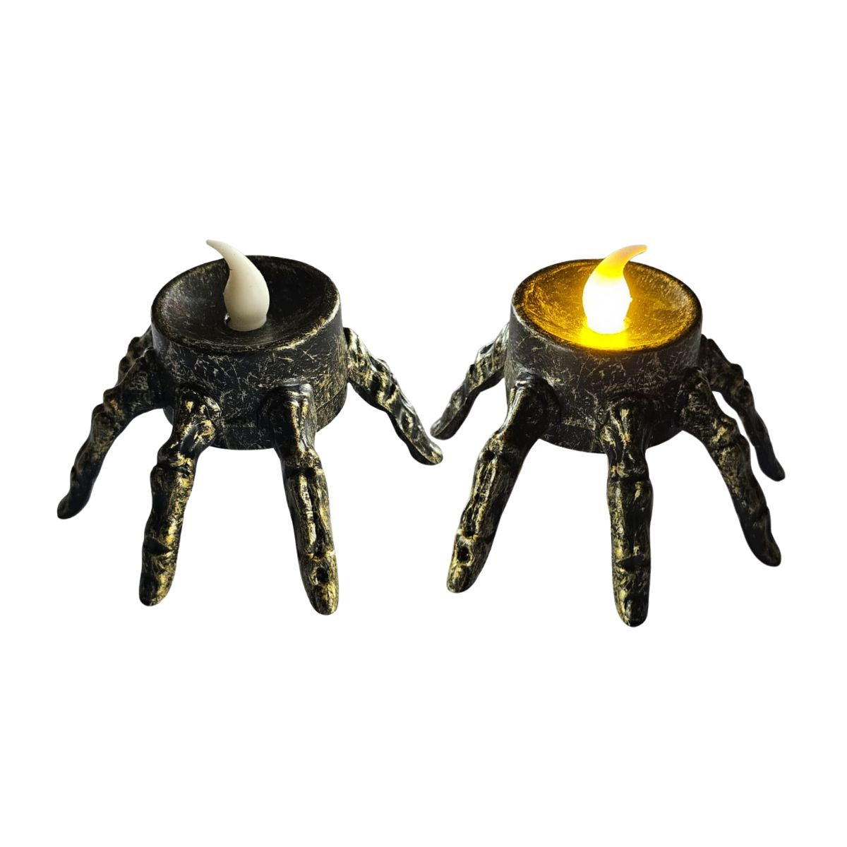 Vela Led Dedos Calavera Cobre On Off - Louicid