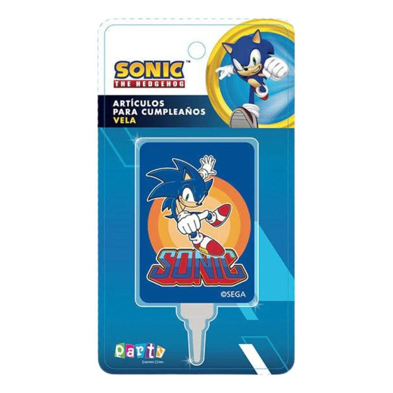 Vela 2D Sonic El Erizo Decoración para Torta de Cumpleaños - Louicid