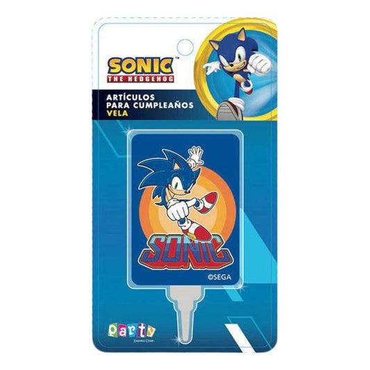 Vela 2D Sonic El Erizo Decoración para Torta de Cumpleaños - Louicid