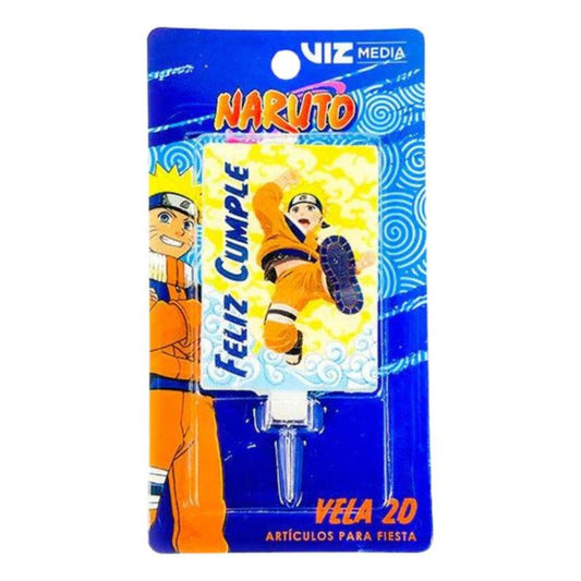 Vela 2d Feliz Cumple Naruto Decoración Torta - Louicid