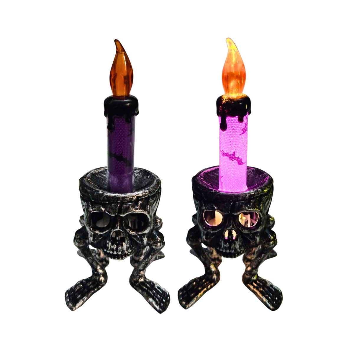 Velas Led Cabeza Calavera Morado - Louicid
