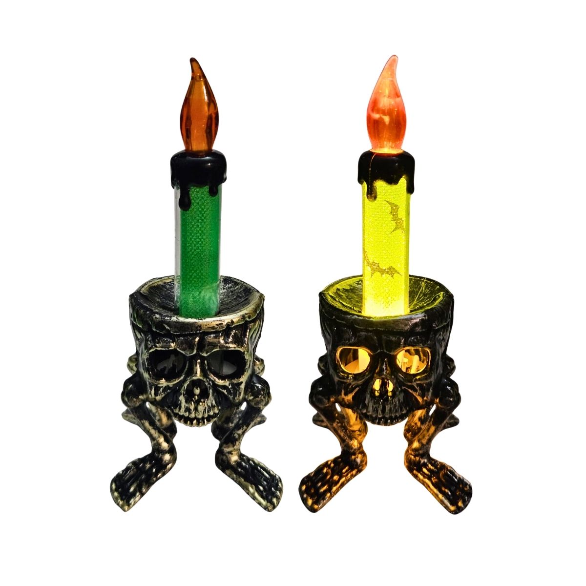 Velas Led Cabeza Calavera Verde - Louicid