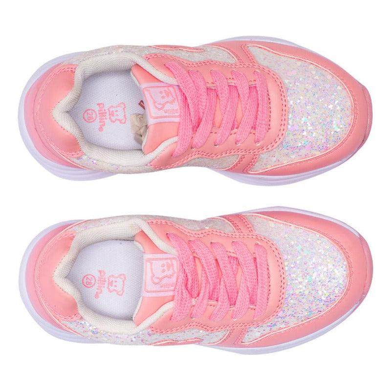 Zapatilla De Niña Brillos Shine & Play Rosado - Louicid